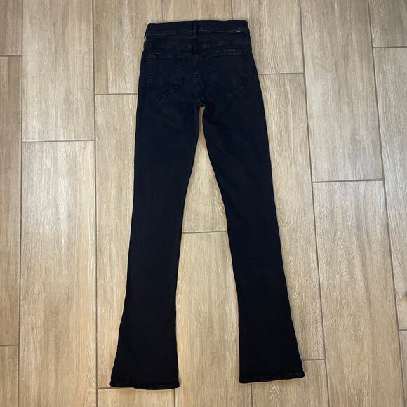 Mother The Runaway Bootcut Jeans Black Not Guilty Size 27 High Rise Stretch - Picture 2 of 11